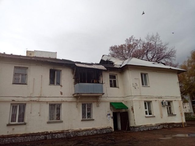 Дом в Салавате после пожара 